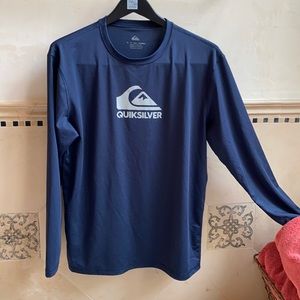 Quicksilver navy long sleeve rash-guard